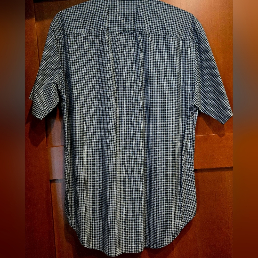 Nautica Navy Checkered Casual Shirt - Picture 6 of 6